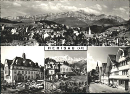 11637956 Herisau AR Teilansichten Markt Strassenpartie Kirche Alpenpanorama Heri - Sonstige & Ohne Zuordnung