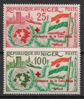 NIGER - 1963 - Poste Aérienne PA N°Yv. 28 à 29 - Admission à L'ONU / UNO / Croix Rouge - Neuf Luxe ** / MNH / Postfrisch - Níger (1960-...)