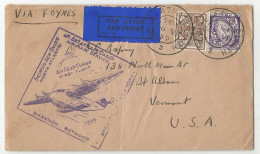 Ireland Eire USA First Flight Cover Air Mail Shannon - Botwood - Shediac - New York 1939 Via Foynes - Luchtpost