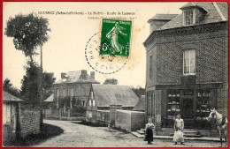 CPA 76 HAUSSEZ - La Mairie - Route De Laumon (commerce, Boulanger ?) * Normandie - Autres & Non Classés