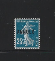 SEMEUSE FOND PLEIN N° 140 **  25C BLEUE SURCHARGE ANNULE  COTE 15 € - Unused Stamps