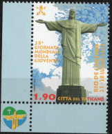 Vatican 2013 World Catholic Youth Day Rio De Janeiro, 1 Value MNH Christ Statue - Nuevos