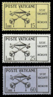VATIKAN 1958 Nr 300-302 Postfrisch SF69F8A - Unused Stamps