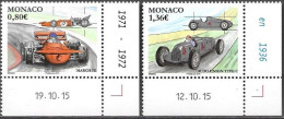 Monaco 2016 Racing Cars Auto Union March Michel No. 3281-82 ** Neuf MNH Postfrisch - Unused Stamps