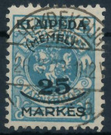 MEMEL 1923 Nr 125 Zentrisch Gestempelt Gepr. X4788DE - Memelland 1923