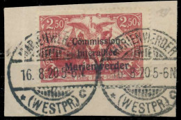 MARIENWERDER Nr 29a Zentrisch Gestempelt Briefstück X49A756 - Otros & Sin Clasificación