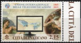 Vatican 2015 ITU 1 Value MNH Monitor, Painting Sixtine Chapel, Michelangelo - Nuevos