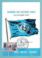 Carte Maximum 1970 - Anniversaire Des Nations-Unies - YT 1658 - Paris - 1970-1979