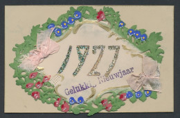 Zelluloid-AK Gelukikkig Nieuwjaar 1927  - Autres & Non Classés