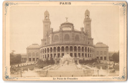 Photo Photographe Inconnu,  Vue De Paris, Le Palais Du Trocadero, Fontaine Avec Wasserspiel  - Luoghi