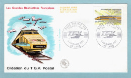 FDC France 1984 - Mise En Service De La Rame Postale TGV - YT 2334 - 69 Lyon - 1980-1989