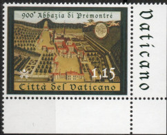 Vatican 2021 Abbazia De Premontré 900 Year 1 Value MNH City View - Unused Stamps