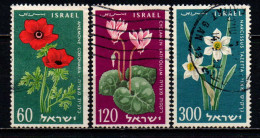 ISRAELE - 1959 - Flowers In Natural Colors - USATI - Usados (sin Tab)