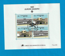 PTB1718- PORTUGAL (MADEIRA) 1990 Nº 113 (selos 1940_ 41)- CTO (EUROPA CEPT) - Blocks & Sheetlets