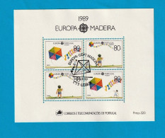 PTB1719- PORTUGAL (MADEIRA) 1989 Nº 104 (selos 1887a_ 1888)- CTO (EUROPA CEPT) - Hojas Bloque