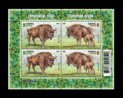 Belarus 2024 Mih. 1564/65 (Bl.236) Fauna. European Bison MNH ** - Belarus