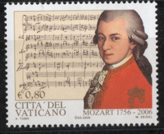 Vatican 2006 Mozart 1 Value MNH Composer Music Script - Musik