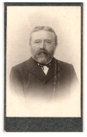 Photo Alb. Kanitzer, Mülhausen I / E., Portrait De älterer Herr Im Anzug Avec Fliege Et Vollbart  - Anonymous Persons