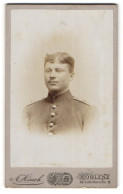 Fotografie A Hirsch, Coblenz, Portrait Soldat In Uniform Mit Zwirbelbart  - Anonyme Personen