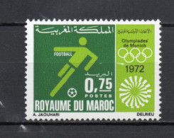 MAROC N°  644   NEUF SANS CHARNIERE  COTE  0.80€    JEUX OLYMPIQUES MUNICH FOOTBALL - Marokko (1956-...)