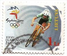 (!) LITHUANIA Sidney 2000 Olimpic Games  Cycling  Used STAMP  (LOT - LT - 034 ) - Verano 2000: Sydney