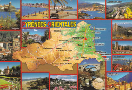 66 Carte Du Département Des Pyrénées Orientales - Otros & Sin Clasificación