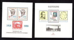 2 Minisheets MNH Stamp On Stamp 1988 - Nuevos