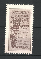 Reklamemarke Trieste, Esposizione Internationale 1898, Blumenensemble  - Erinnophilie