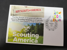 9-5-2024 (9.5.2024) Boy's Scouts Of America Will Become Scouting America From 8th Febraury 2025 (Girls Guide Stamp) - Cartas & Documentos