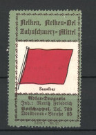 Reklamemarke Flagge Von Sansibar, Zahnschmerzmittel Der Adler-Drogerie Moritz Friedrich, Potschappel  - Vignetten (Erinnophilie)