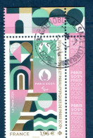 France 2024.Paris 2024 & Paris Philex Cachet Rond Gomme D'origine - Used Stamps