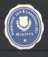 Präge-Reklamemarke Kommando Der B. Landespolizei München, Wappen  - Vignetten (Erinnophilie)