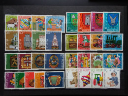 SVIZZERA - 8 Serie Pro Patria - Pro Juventute - Anni '80 - Nuovi ** - Facciale Frs Sv 27,25 (sottofacciale) + Spese Post - Unused Stamps