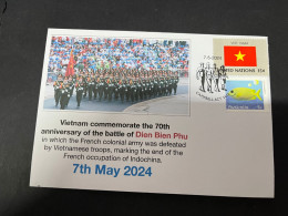 9-5-2024 (4 Z 32)  Vietnam Commemorate The 70th Anniversary Of The Battle Of Dien Bien Phu (7 May 2024) Versus France - Militaria