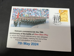 9-5-2024 (4 Z 32)  Vietnam Commemorate The 70th Anniversary Of The Battle Of Dien Bien Phu (7 May 2024) Versus France - Militaria