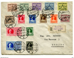 Conciliazione + Complementari Su Busta Racc. Per Torino - Unused Stamps