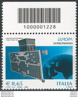 2009 Italia Europa Astronomia 0,65 Codice A Barre MNH Unif. 3138cb - Autres & Non Classés