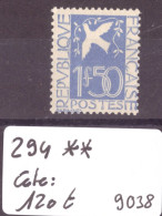 FRANCE - No Yvert 294 ** ( SANS CHARNIERE, GOMME PARFAITE )    - COTE: 120.- - Unused Stamps