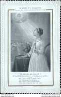 Bm33 Antico Santino Holy Card Merlettato Le Monte Et L'eucharistie - Santini