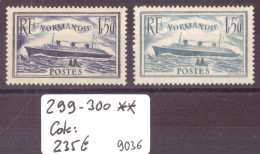 FRANCE - No Yvert 299-300 ** ( SANS CHARNIERE, GOMME PARFAITE )    - COTE: 235.- - Ungebraucht