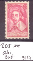 FRANCE - No Yvert 305 ** ( SANS CHARNIERE, GOMME PARFAITE )    - COTE: 90.- - Unused Stamps