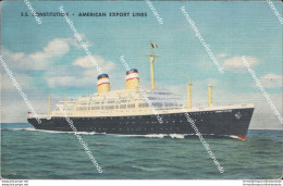 Au12 Cartolina S.s.constitution American Export Lines - Other & Unclassified