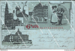 Au45 Cartolina Gruss Aus Strassburg 1906 - Autres & Non Classés