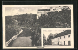 AK Orlik, Ansicht Vom Schloss Am Berghang  - Tchéquie