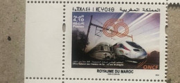 2024 Maroc Morocco 60th Anniversary Train Railway Station Services High Speed MNH - Eisenbahnen