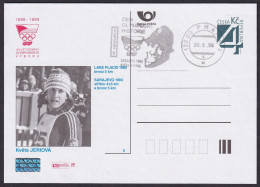 Czech 1999, Olympic Medals - Cross-Country Ski; Kveta Jeriova, Special Card & Postmark - Andere & Zonder Classificatie