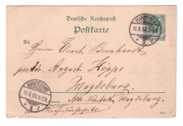 DEUTSCHE REICHSPOST // POSTKARTE // 1893 - Otros & Sin Clasificación