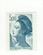 Liberté 5fr Bleu Vert YT 2190a Sans Phospho Et GOMME BRILLANTE. Voir Le Scan. Cote YT : 12 €, Maury N° 2195d : 12 €. - Unused Stamps