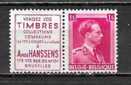 PU153**  Leopold III Col Ouvert - Ange Hanssens - Bonne Valeur - MNH** - LOOK!!!! - Postfris