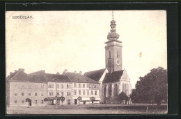 AK Sobeslav, Blick Zur Kirche  - Czech Republic